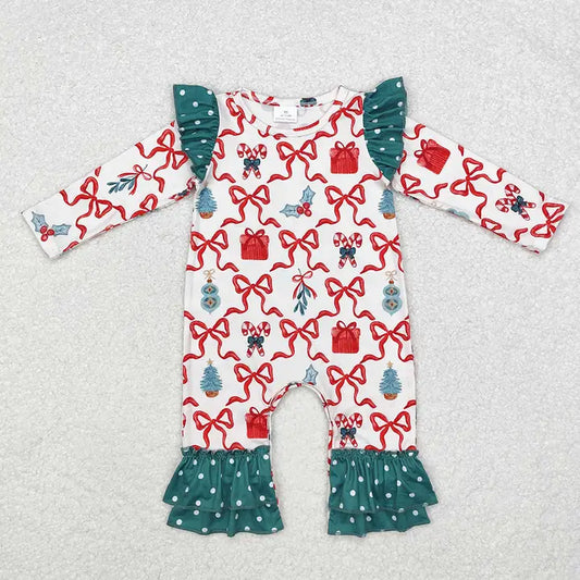 Christmas Tree Bow Romper