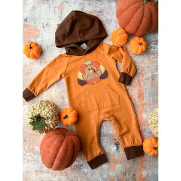 Gobble Gobble Turkey Hooded Onesie