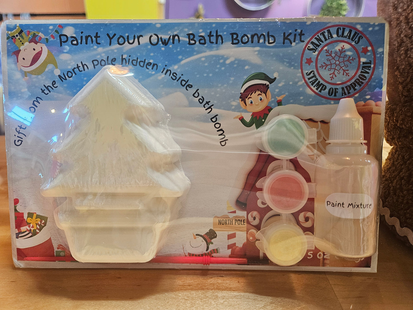 Paint your own bath bomb- Christmas tree