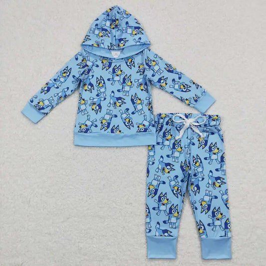 Hooded Blue Dog Set