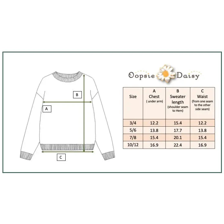 Kids Light Gray Flower Crew Neck Fall Winter Sweater