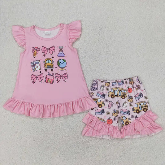 Pink Bow Back To School Set